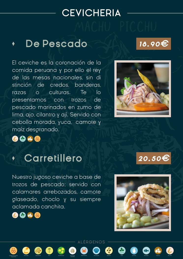 carta de platos