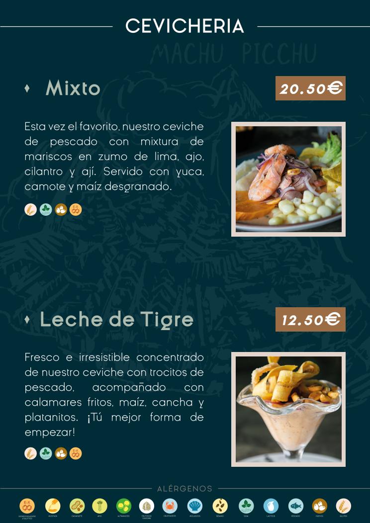 carta de platos