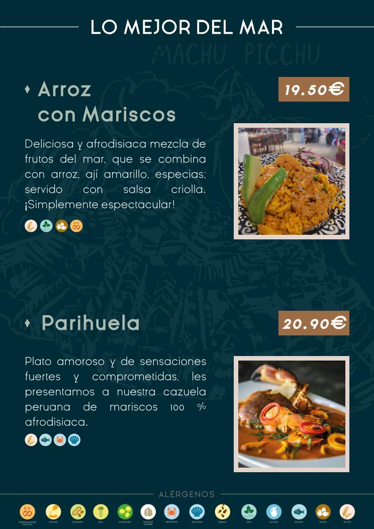 carta de platos