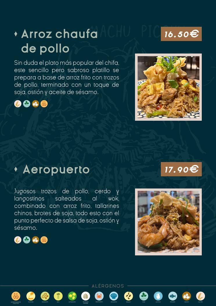 carta de platos