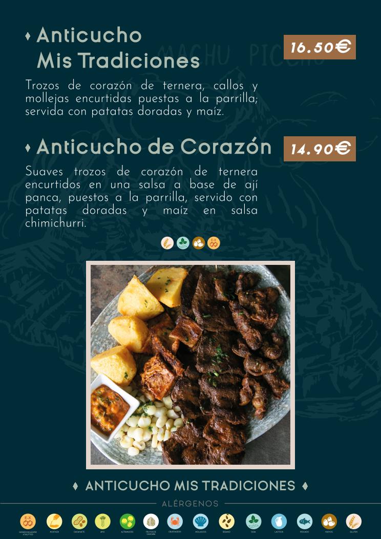 carta de platos